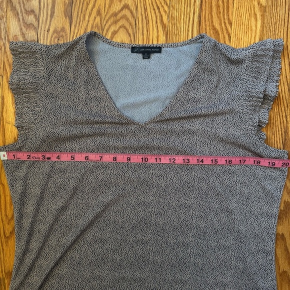 Adrianna Papell Pleated Sleeve Polka Dot Tank Top Women’s Size Medium - Picture 8 of 9